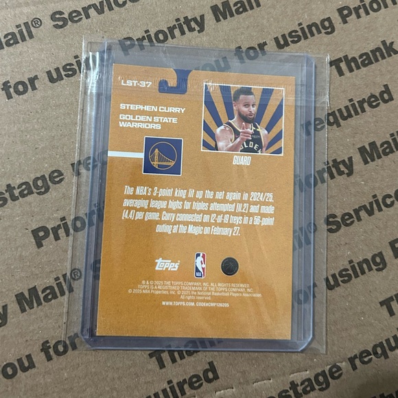 Stephen Curry ‘25 Topps “Limited Stock Legends” Insert Card No. LST-37 - Picture 5 of 5
